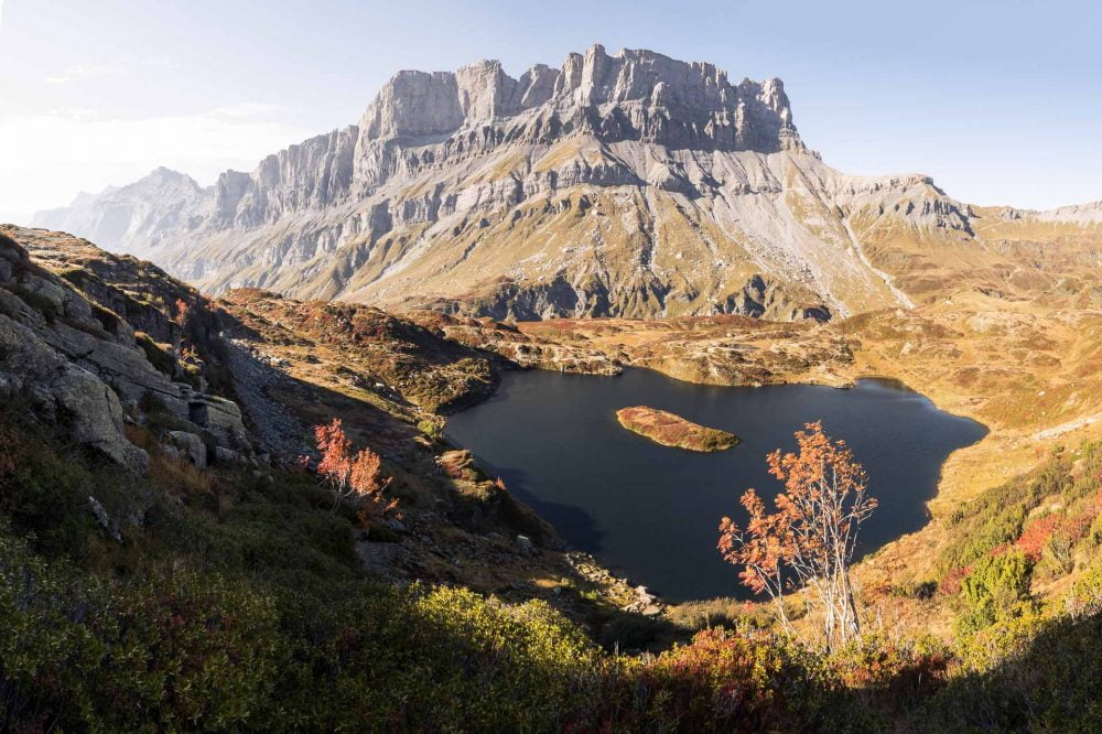 lac de Pormenaz en automne. Photo de la galerie de paysages du Giffre