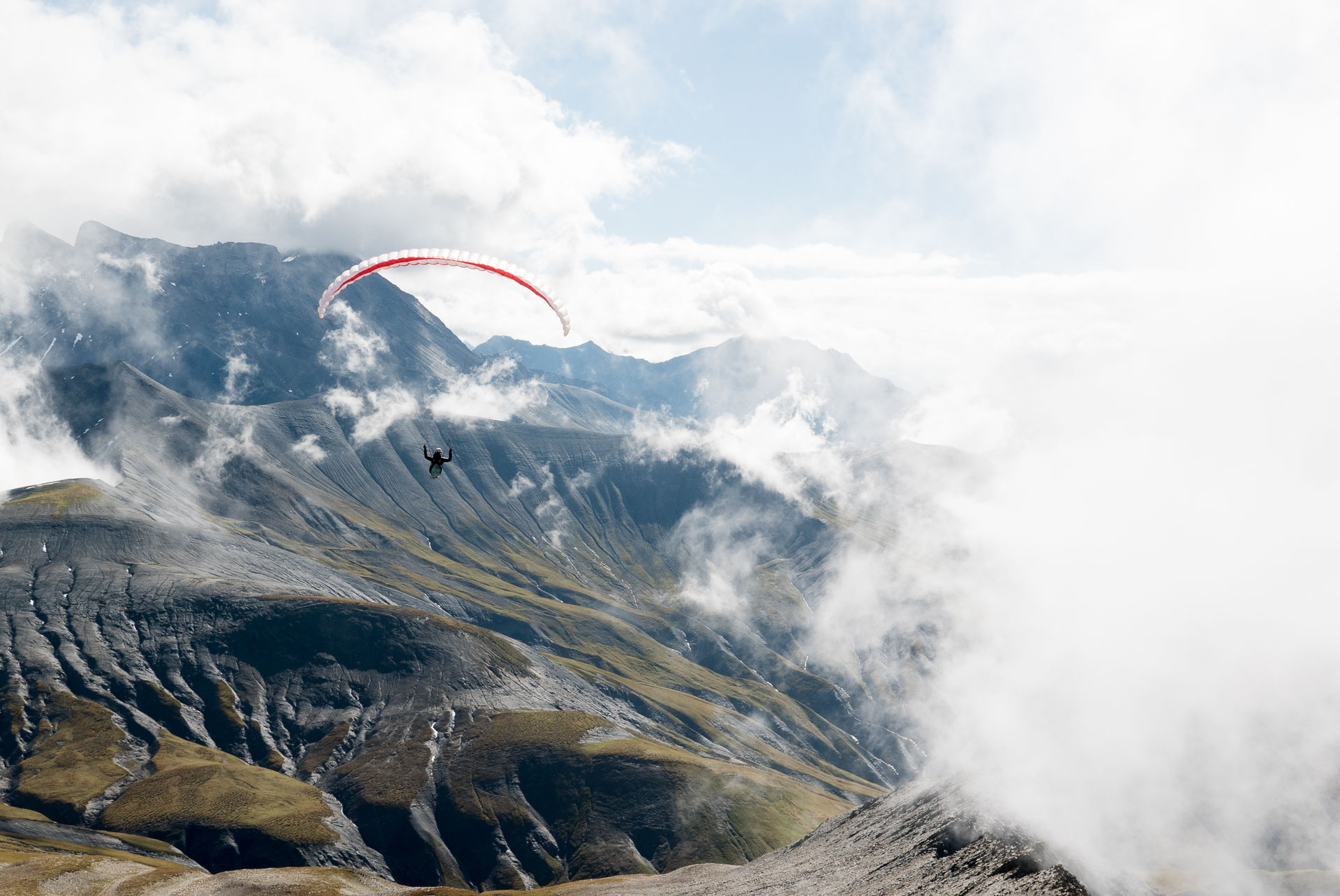 photo parapente-4 vol rando en parapente depuis le chazelet jusqu'au pic du mas de la grave