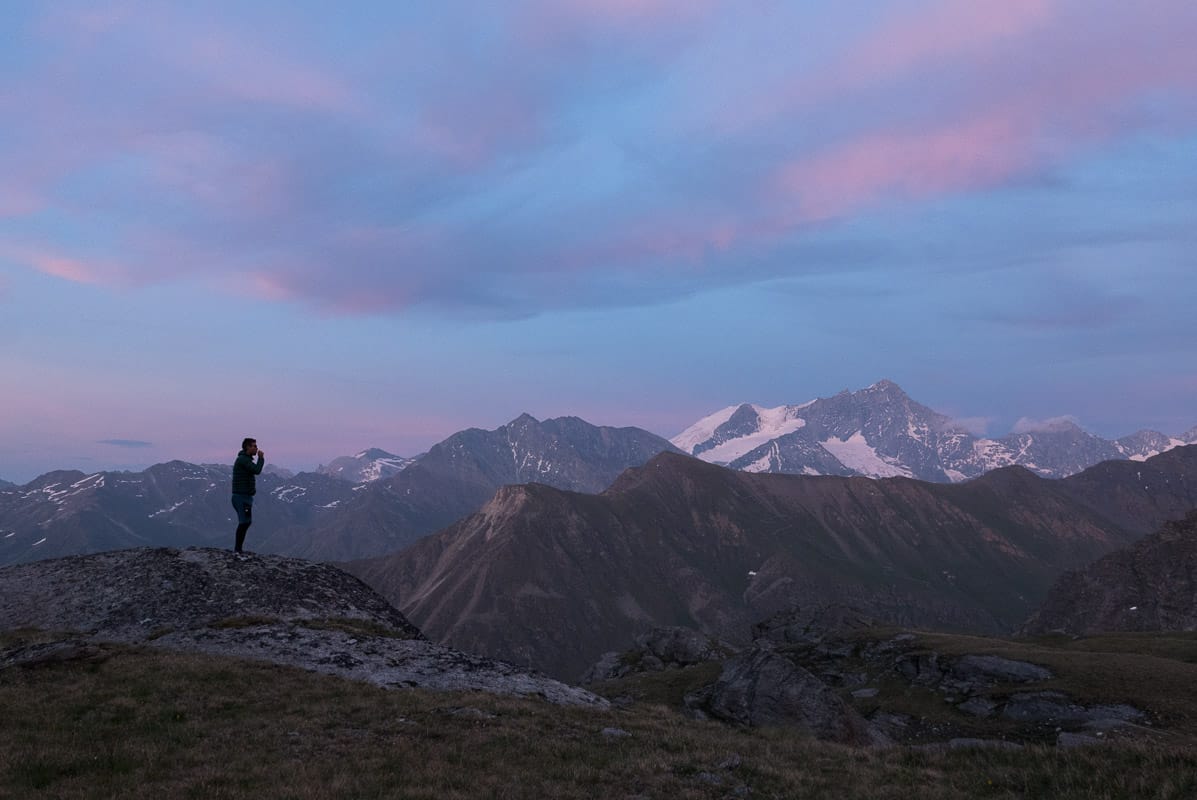 vol_bivouac_zeolite-6-2 coucher de soleil au moment d'aller bivouaquer en suisse